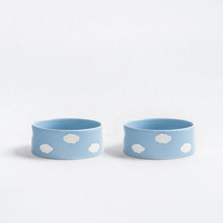 Cloud Pet Bowl 16,1.97 in 2 Pieces Set - Egg Back Home