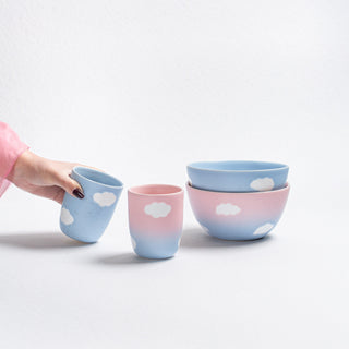 Blue Cereal Bowl 10.2" stoneware ceramic —  Cloud Collection Gift Box