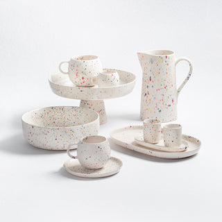 White Pitcher 51oz / 1.5L stoneware ceramic — Party Collection