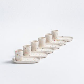 White Mini Tray stoneware ceramic — Party Collection
