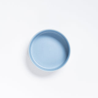 Set of 2 Blue Medium stoneware ceramic Pet Bowls — Cloud Collection