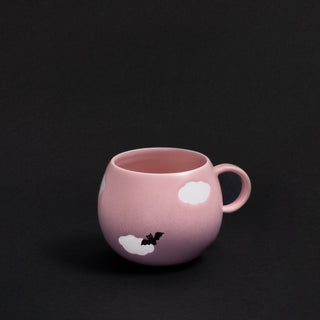 Pink Cloud stoneware ceramic Mug 17oz / 500ml Bat — Halloween Collection