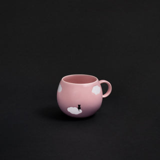 Pink Cloud stoneware ceramic Mug 17oz / 500ml Meow — Halloween Collection