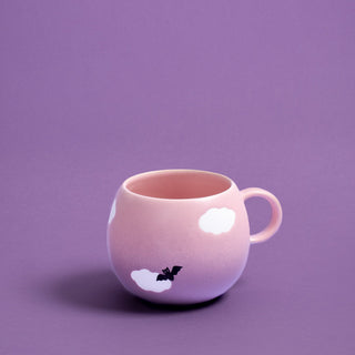 Pink Cloud stoneware ceramic Mug 17oz / 500ml Bat — Halloween Collection