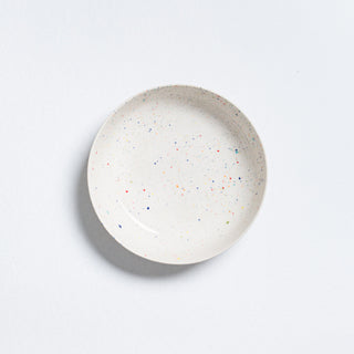 Set of 6 White Pasta Plates 8.3" stoneware ceramic — Party Collection