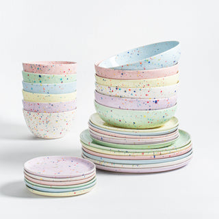 Set of 30 Colors stoneware ceramic Dinnerware — Party Collection