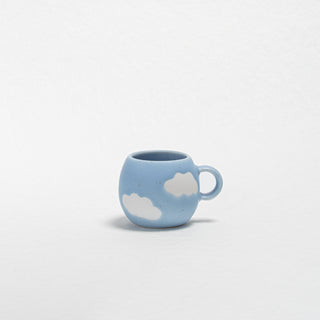 Set of 6 Espresso Ball Mugs stoneware ceramic — Cloud Collection Gift Box