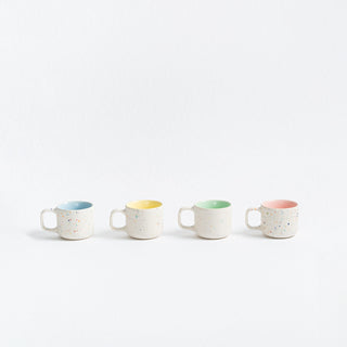 Set of 4 Colors Espresso Mugs stoneware ceramic — Breeze Party Out