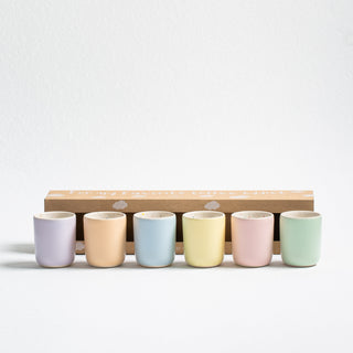 Set of 6 Espresso Cups /Egg Cups stoneware ceramic — Breeze Party In Collection