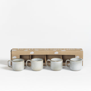 Set of 4 Espresso Mugs stoneware ceramic — Terra Collection