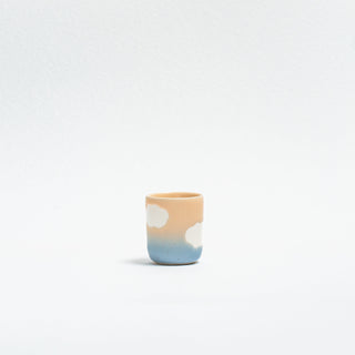 Set of 6 Espresso Cups stoneware ceramic — Cloud Peach Sky Collection