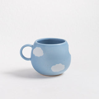 Set of 6 Espresso Ball Mugs stoneware ceramic — Cloud Collection Gift Box
