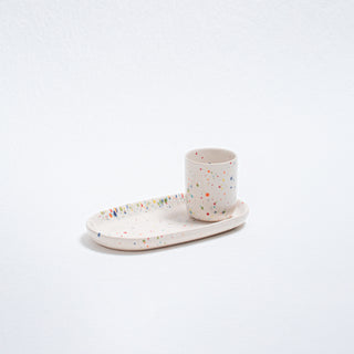 White Mini Tray stoneware ceramic — Party Collection