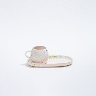 White Mini Tray stoneware ceramic — Party Collection