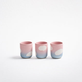 Set of 6 Espresso Cups stoneware ceramic — Cloud Sunset Collection