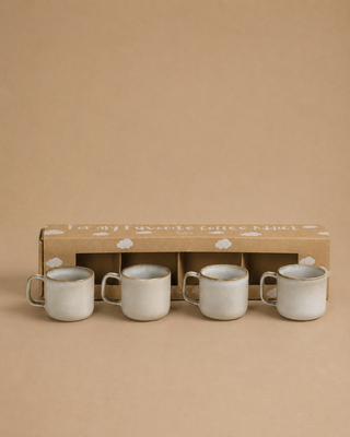 Juego de 4 tazas de gres Terra de 60 ml