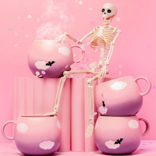 Pink Cloud stoneware ceramic Mug 17oz / 500ml Bat — Halloween Collection
