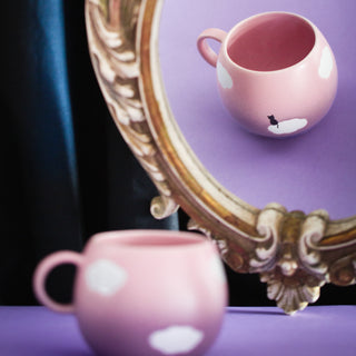 Pink Cloud stoneware ceramic Mug 17oz / 500ml Meow — Halloween Collection