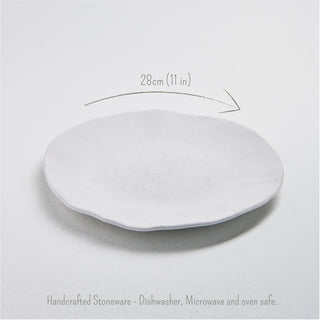 Nature Shape White Dinner Plate 10.63 in - Egg Back Home