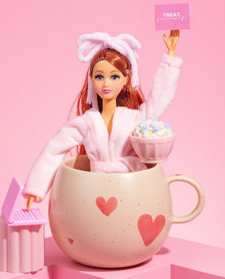 Taza de Bola de Loza Cozy Hearts 500ml Edición Limitada