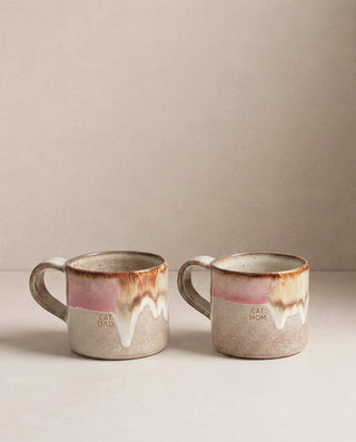 Taza de Helado Derretido 360ml Set de 2 Piezas Mamá y Papá Gato
