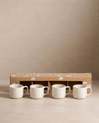 Nuevo Juego de 4 Tazas para Fiesta 60ml Blanco