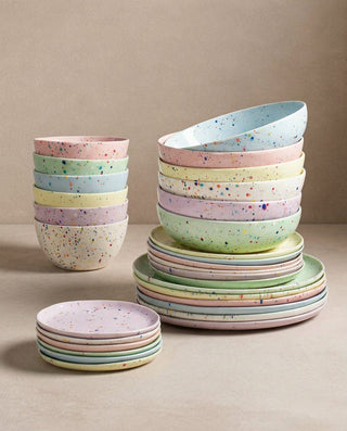 Set of 30 Colors stoneware ceramic Dinnerware — Party Collection